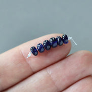 5mm NaturalBlue Sapphire Beads Smooth Rondelle 6 PCs Genuine Gemstone Beads Jewelry Making Gift September Birthstone