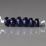 5mm NaturalBlue Sapphire Beads Smooth Rondelle 6 PCs Genuine Gemstone Beads Jewelry Making Gift September Birthstone