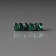 5mm Brazilian Emerald Beads Smooth Rondelle 6 PCs Raw Natural Emerald Genuine Gemstone Beads for DIY Jewelry Making Craft Gift