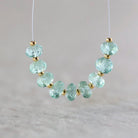 6mm Green Sapphire Beads - Faceted Rondelle Natural Gemstone 6 Pcs