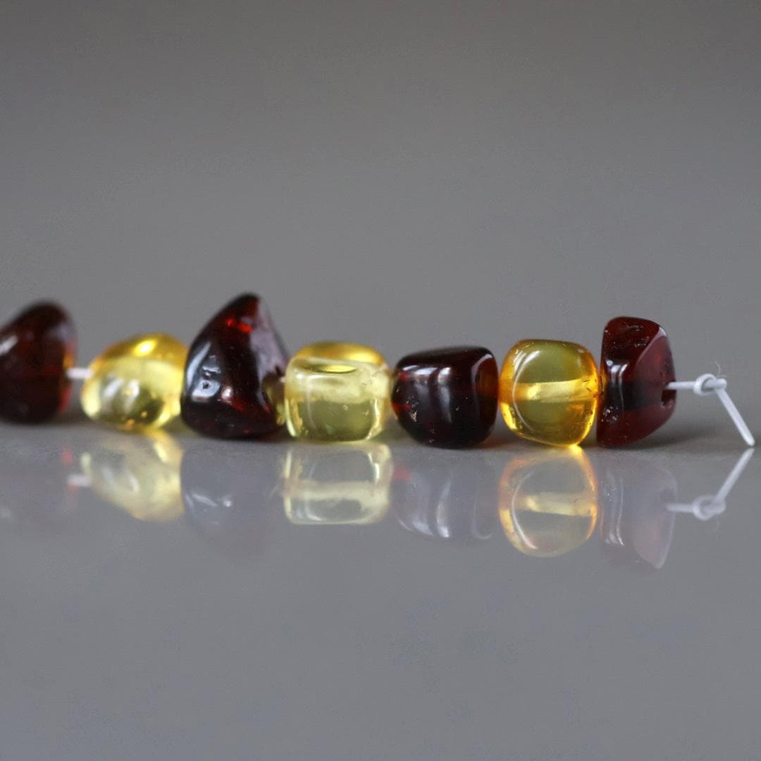 5mm Baltic Amber Beads Cube Honey Amber Beads Cognac Amber Nuggets Genuine Beads 10 PCs