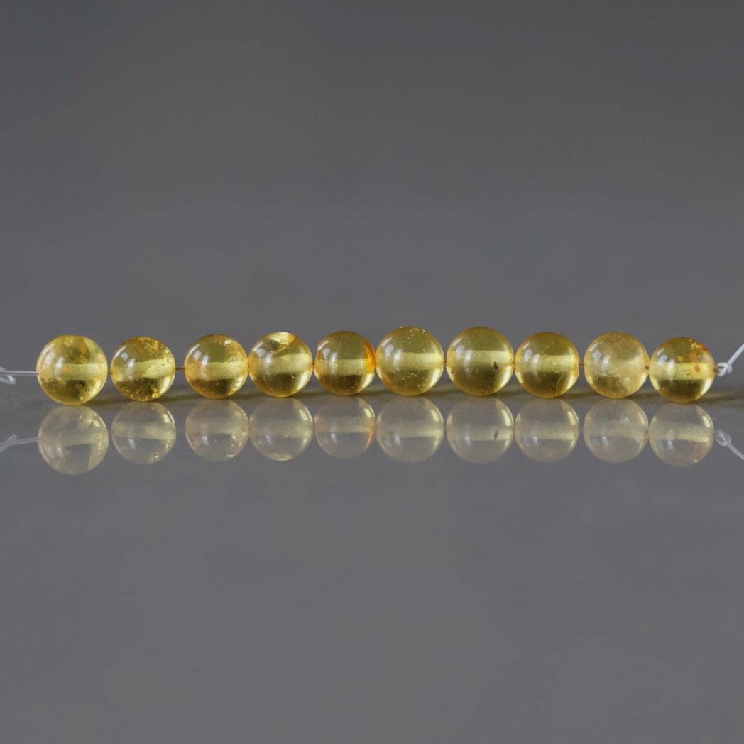 5mm Baltic Amber Beads Honey Amber Beads 10 PCs Amber Golden Genuine Beads