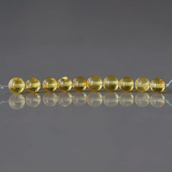 5mm Baltic Amber Beads Honey Amber Beads 10 PCs Amber Golden Genuine Beads