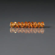 5mm AAA Mandarine Spessartite Garnet Rondelle Beads Smooth Beads 10 Pcs Natural Spessartine Garnet Gemstone Beads Beading Crafter Gift