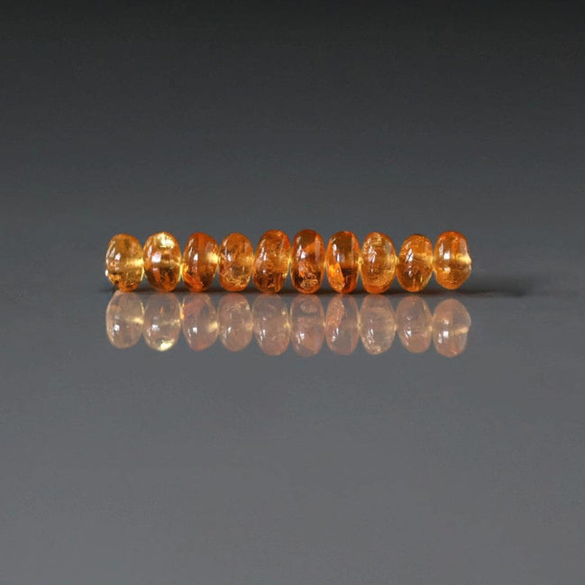 5mm AAA Mandarine Spessartite Garnet Rondelle Beads Smooth Beads 10 Pcs Natural Spessartine Garnet Gemstone Beads Beading Crafter Gift