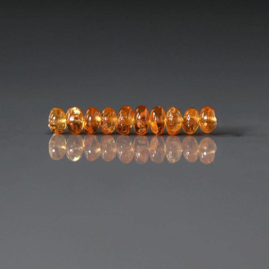5mm AAA Mandarine Spessartite Garnet Rondelle Beads Smooth Beads 10 Pcs Natural Spessartine Garnet Gemstone Beads Beading Crafter Gift