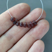 5mm Matte Mozambique Garnet Briolette Beads Smooth 8 Pcs Natural Gemstone DIY Jewelry Making Earrings Necklace January Birthstone