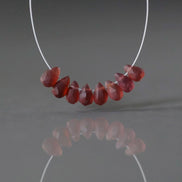 5mm Matte Mozambique Garnet Briolette Beads Smooth 8 Pcs Natural Gemstone DIY Jewelry Making Earrings Necklace January Birthstone
