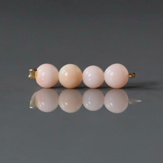 5mm Natural Angel Skin Italian Coral Beads - Smooth 4 PCs