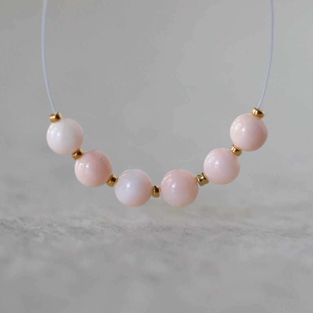 5mm Natural Angel Skin Italian Coral Beads Smooth 6 PCs Genuine Pink Coral Gemstone Beads for DIY Jewelry Making
