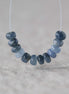 5mm Natural Blue Sapphire Beads Smooth Rondelle 12 PCs Genuine Gemstone Beads Jewelry Making Gift September Birthstone