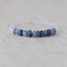 5mm Natural Blue Sapphire Beads Smooth Rondelle 12 PCs Genuine Gemstone Beads Jewelry Making Gift September Birthstone