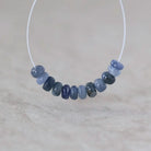 5mm Natural Blue Sapphire Beads Smooth Rondelle 12 PCs Genuine Gemstone Beads Jewelry Making Gift September Birthstone