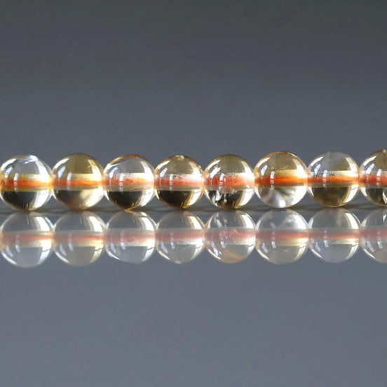 5mm Natural AAA Citrine Smooth Beads 15" Genuine Gemstone Beads Jewelry Making Beading Craft Gift Beads November Birthstone