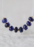 5mm Natural Dark Blue Sapphire Beads Smooth Rondelle 8 PCs Genuine Gemstone for DIY Jewelry Making Supplies