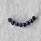 5mm Natural Dark Blue Sapphire Beads Smooth Rondelle 8 PCs Genuine Gemstone for DIY Jewelry Making Supplies