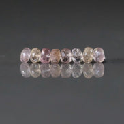 5mm Natural Imperial Topaz Rondelle Beads Faceted Pink Topaz Yellow 8 Pcs Natural Gemstone Beads for Jewelry Making Earrings Pendants