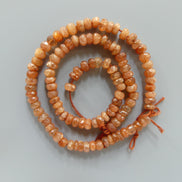 5mm Natural Sunstone Beads Hand Faceted Beads Rondelle 6