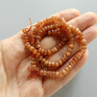 5mm Natural Sunstone Beads Hand Faceted Beads Rondelle 6" Orange Genuine Gemstone Beads for Jewelry Making Craft Gift Beads DIY Jewelry