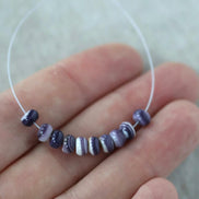 5mm Natural Wampum Quahog Shell Rondelle Beads Smooth Natural Purple Shell Accent for DIY Jewelry Making