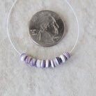 5mm Natural Wampum Quahog Shell Rondelle Beads Smooth Natural Purple Shell Accent for DIY Jewelry Making