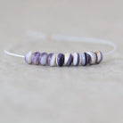 5mm Natural Wampum Quahog Shell Rondelle Beads Smooth Natural Purple Shell Accent for DIY Jewelry Making