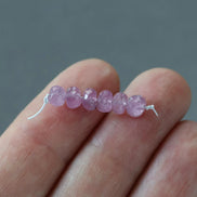 5mm Natural Pink Sapphire Beads Rondelle 6 PCs Faceted Genuine Gemstone Beads Jewelry Making Beading Craft Gift September Birthstone