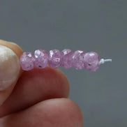 5mm Natural Pink Sapphire Beads Rondelle 6 PCs Faceted Genuine Gemstone Beads Jewelry Making Beading Craft Gift September Birthstone