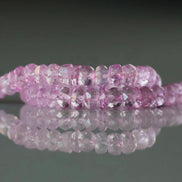 5mm Pink Topaz Beads – Faceted Rondelle Natural Gemstone 6