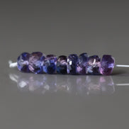5mm Purple Sapphire Beads Rondelle 8 PCs Faceted Genuine Gemstone Beads Jewelry Making Gift September Birthstone