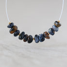 5mm Rare Namibian Blue Pietersite Nugget Beads Smooth Natural Gemstone for DIY Jewelry Making Supplies