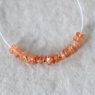 5mm Sunstone Rondelle Beads Smooth Genuine Gemstone Beads for DIY Jewelry Making Earrings Necklace Pendant