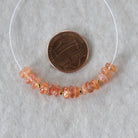 5mm Sunstone Rondelle Beads Smooth Genuine Gemstone Beads for DIY Jewelry Making Earrings Necklace Pendant