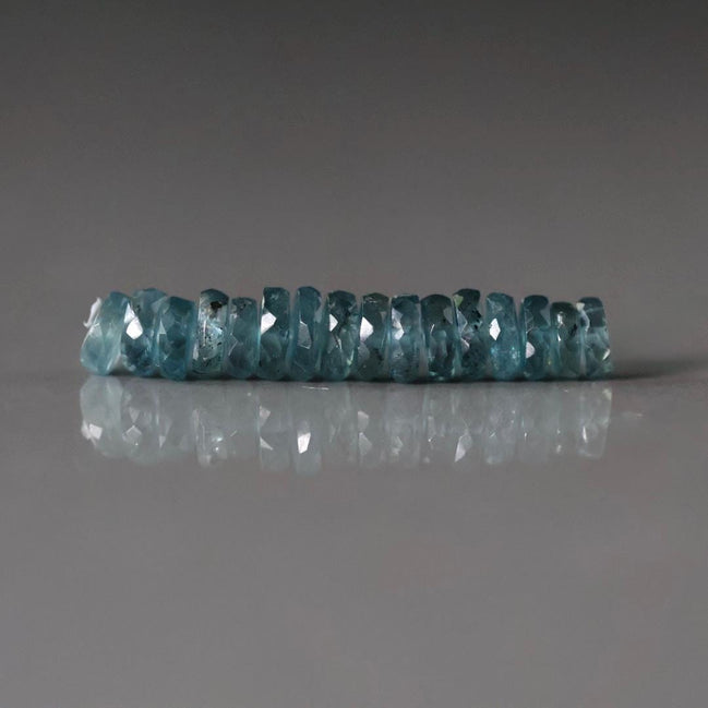 5mm AAA Teal Kyanite Faceted Beads Rondelle Heishi 16 PCs Gemstone Beads Beading Crafter Gift