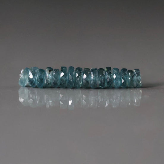 5mm AAA Teal Kyanite Faceted Beads Rondelle Heishi 16 PCs Gemstone Beads Beading Crafter Gift