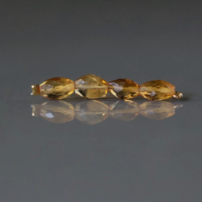 AAA Citrine Oval Faceted Beads 5x7mm 4 Pcs Gemstone Beads for Silk Knotting Jewelry Making DIY Necklace Earrings November birthstone