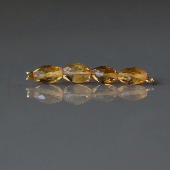 AAA Citrine Oval Faceted Beads 5x7mm 4 Pcs Gemstone Beads for Silk Knotting Jewelry Making DIY Necklace Earrings November birthstone