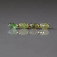 Green Sapphire Bead Oval Faceted 5x7mm Nugget Stone Chunk Gemstone Bead for Jewelry Making Beading Craft Gift Bead