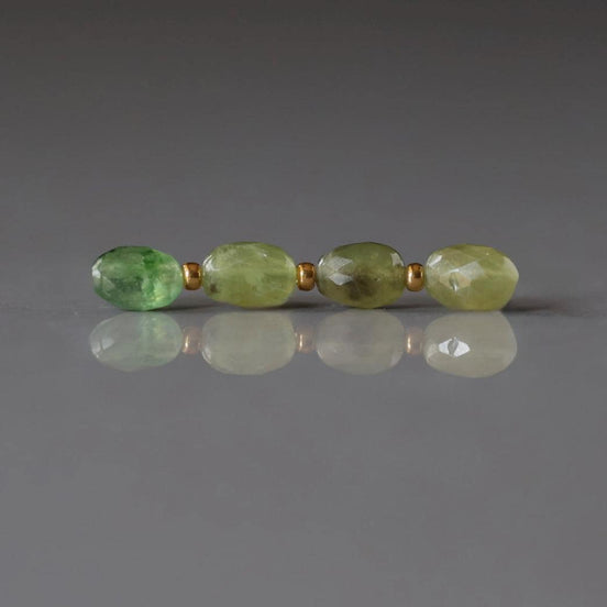 Green Sapphire Bead Oval Faceted 5x7mm Nugget Stone Chunk Gemstone Bead for Jewelry Making Beading Craft Gift Bead