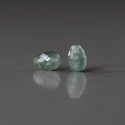 Moss Aquamarine Teardrop Beads Faceted 5x7mm Nuggets Stone Chunk Gemstone Bead Jewelry Making Craft Gift Beads March Birthstone