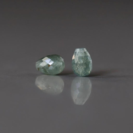 Moss Aquamarine Teardrop Beads Faceted 5x7mm Nuggets Stone Chunk Gemstone Bead Jewelry Making Craft Gift Beads March Birthstone