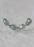 5x7mm Moss Aquamarine Teardrop Beads - Faceted Drops Natural Gemstone