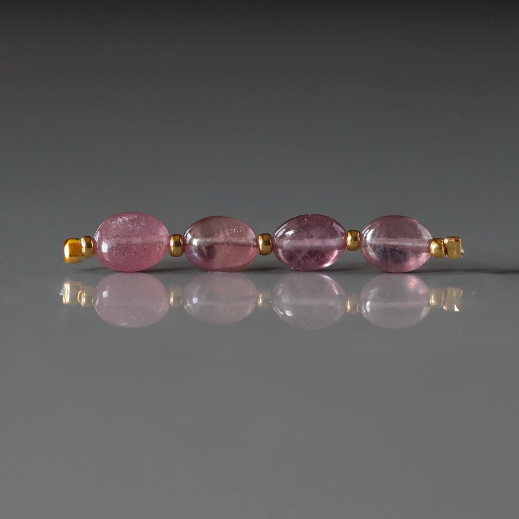 Pink Sapphire Bead Oval Faceted 5x7mm Nugget Stone Chunk Gemstone Bead for Jewelry Making Beading Craft Gift Bead