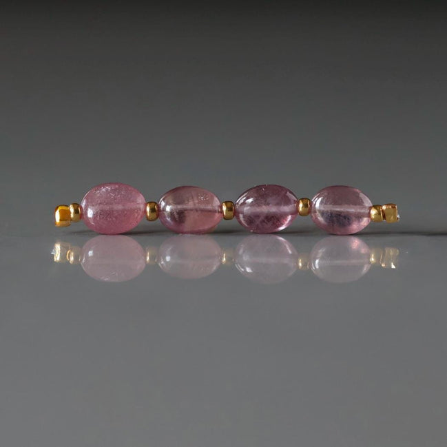 Pink Sapphire Bead Oval Faceted 5x7mm Nugget Stone Chunk Gemstone Bead for Jewelry Making Beading Craft Gift Bead