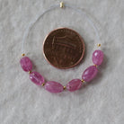 5x7mm Pink Sapphire Beads - Faceted Oval Natural Gemstone