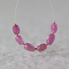 5x7mm Pink Sapphire Beads - Faceted Oval Natural Gemstone