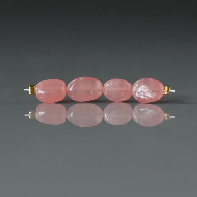 AAA Rhodochrosite Oval Beads Smooth 4 PCs 5x7mm Genuine Peach Gemstone Beads DIY Jewelry Making Gift