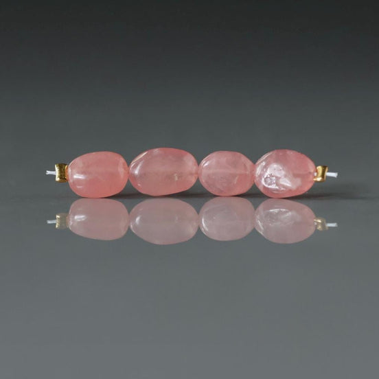 AAA Rhodochrosite Oval Beads Smooth 4 PCs 5x7mm Genuine Peach Gemstone Beads DIY Jewelry Making Gift