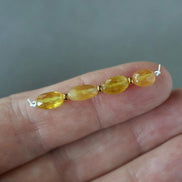 Yellow Sapphire Bead Oval Faceted 5x7mm Nugget Stone Chunk Gemstone Bead for Jewelry Making Beading Craft Gift Bead