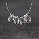 5x8mm Natural Topaz Faceted Briolette Beads Faceted Teadrops 4 PCs Gemstone for DIY Jewelry Making